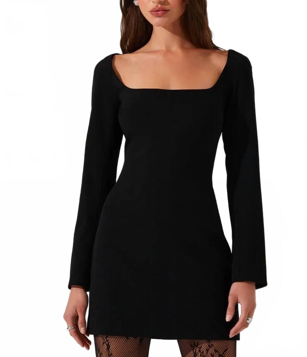 NEW ASTR calanthe mini dress in black